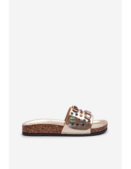 Women's Sandals With Decorations S.Barski MY122 Gold