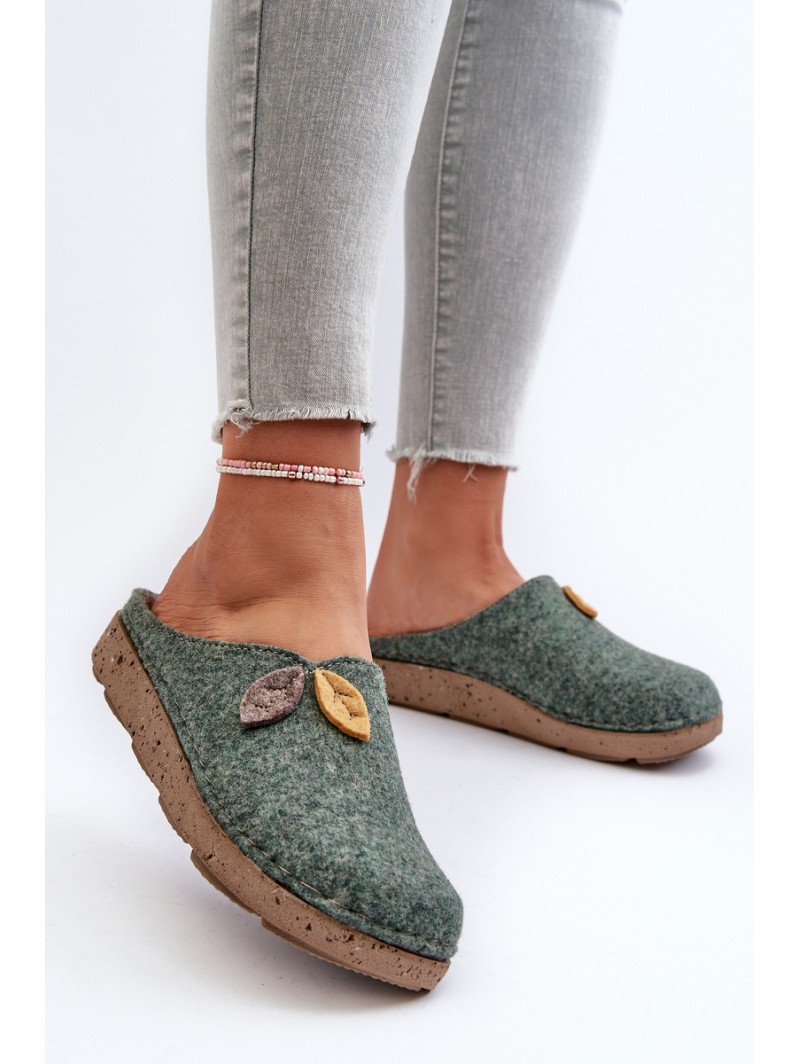 Women's Felt Slippers Inblu ED000013 Green