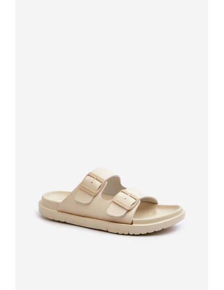 Lightweight Foam Women's Slippers With Buckles Big Star NN274A752 Beige