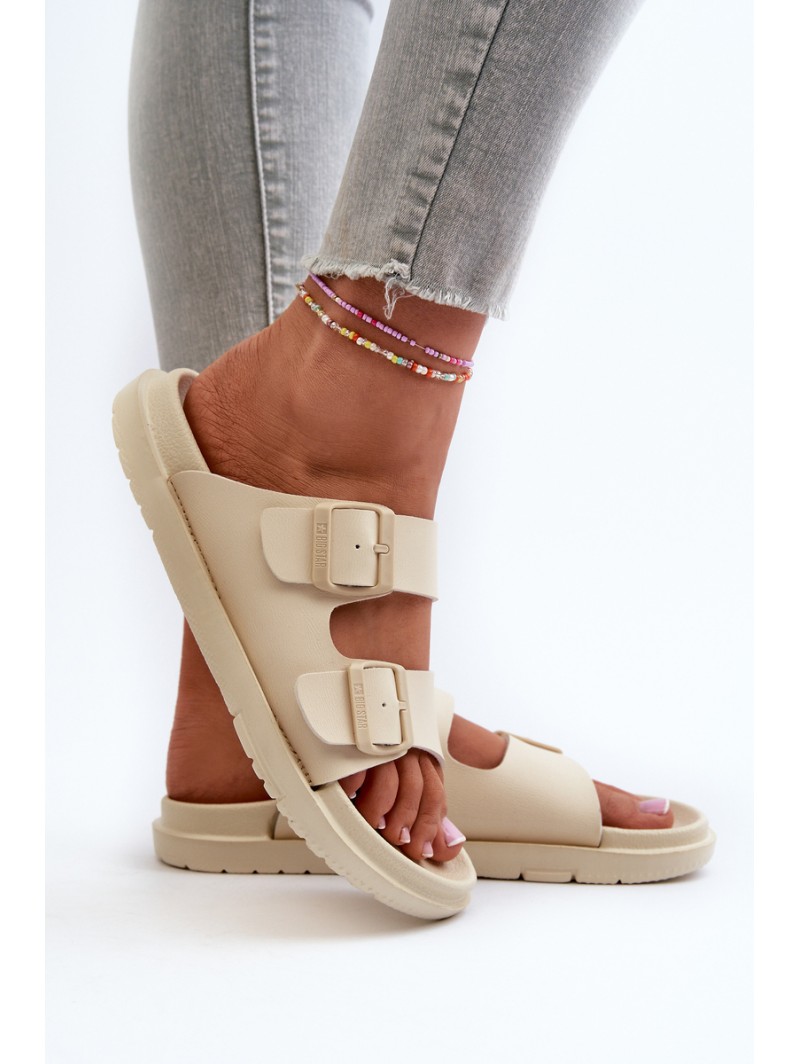 Lightweight Foam Women's Slippers With Buckles Big Star NN274A752 Beige