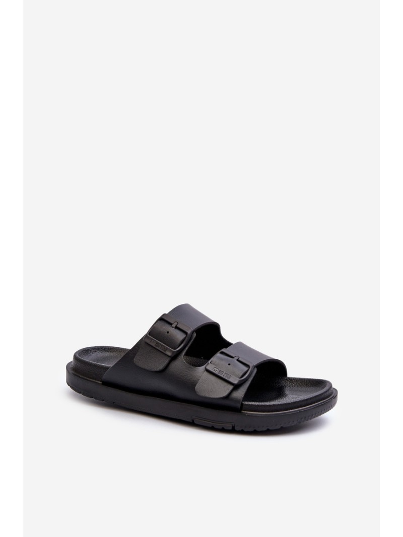 Light Foam Women's Flip Flops With Buckles Big Star NN274A750 Black