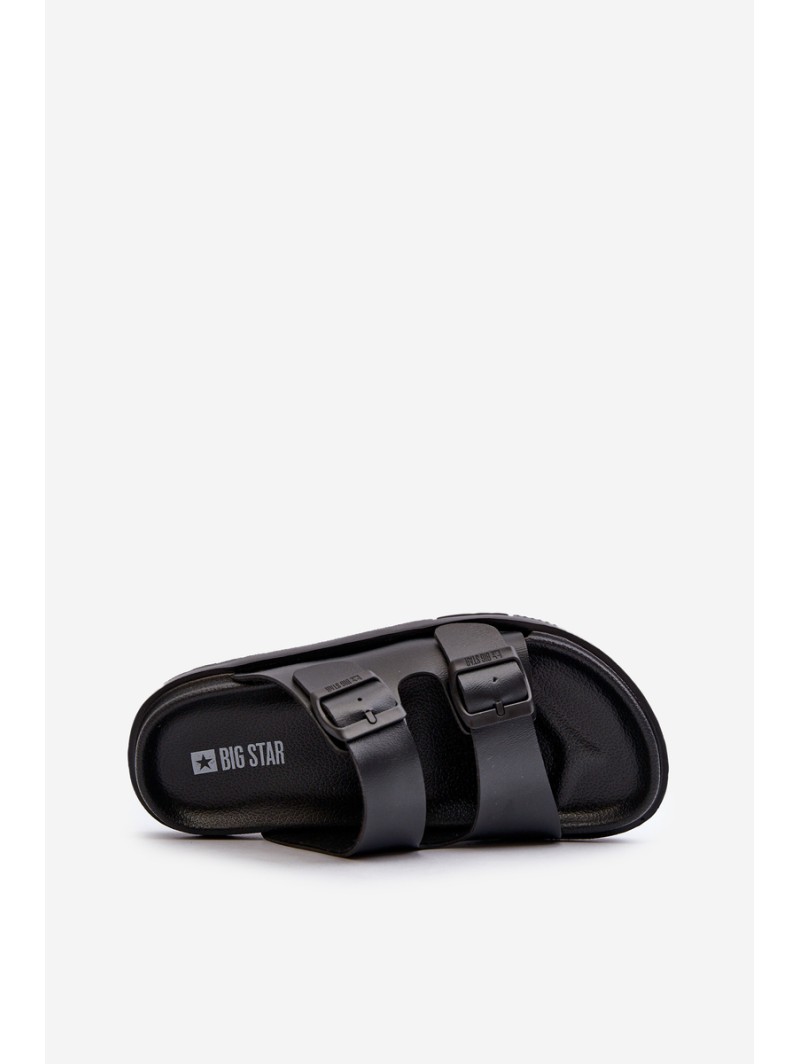 Light Foam Women's Flip Flops With Buckles Big Star NN274A750 Black