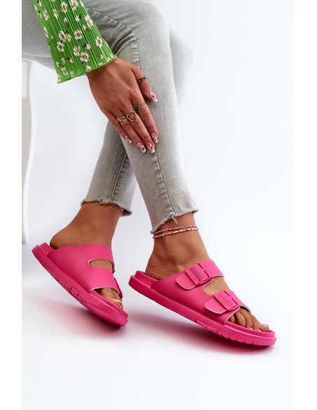 Light Foam Women's Sandals with Buckles Big Star NN274A754 Fuchsia