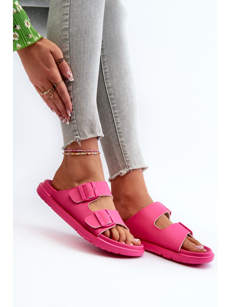 Light Foam Women's Sandals with Buckles Big Star NN274A754 Fuchsia