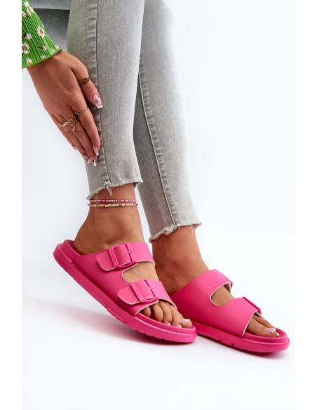 Light Foam Women's Sandals with Buckles Big Star NN274A754 Fuchsia