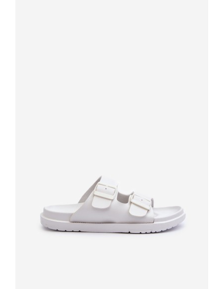 Light Foam Women's Slides With Buckles Big Star NN274A751 White