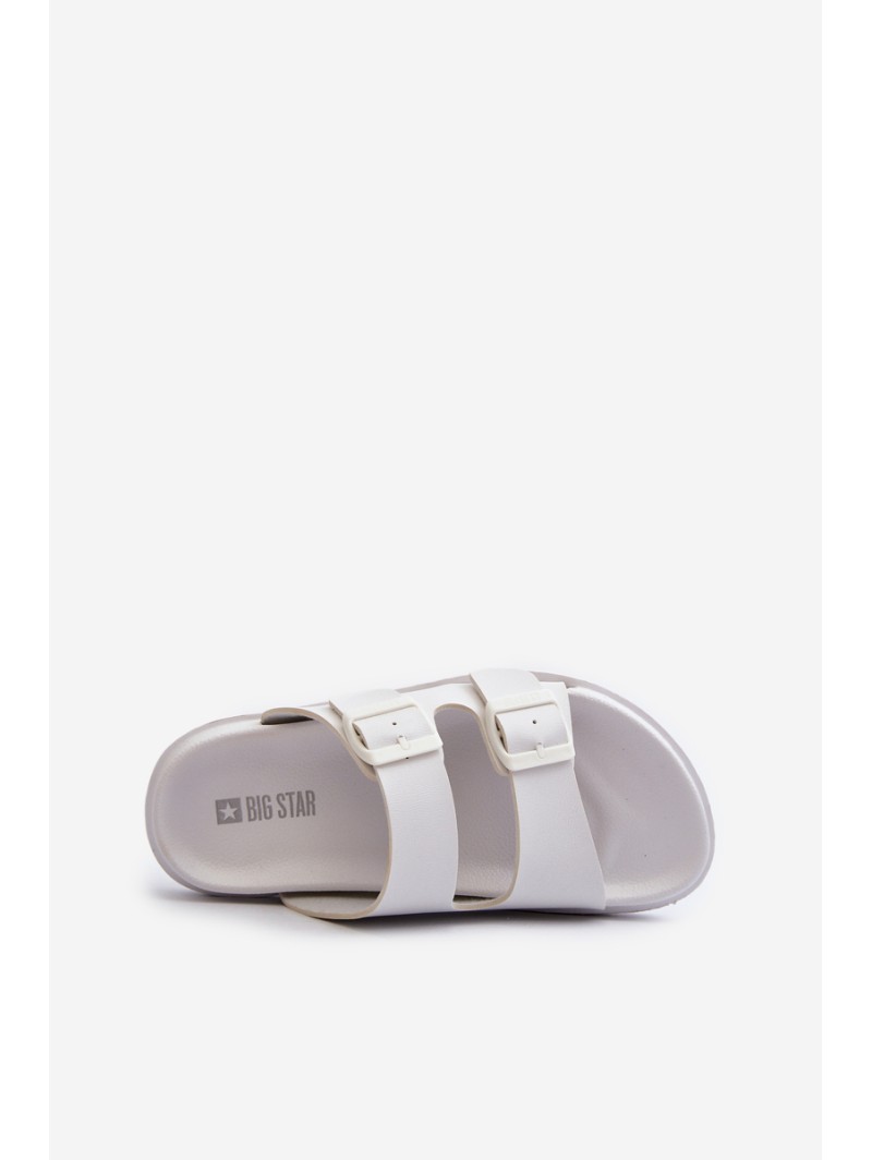 Light Foam Women's Slides With Buckles Big Star NN274A751 White