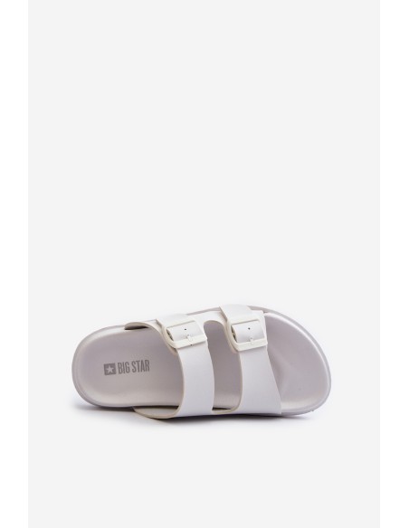 Light Foam Women's Slides With Buckles Big Star NN274A751 White