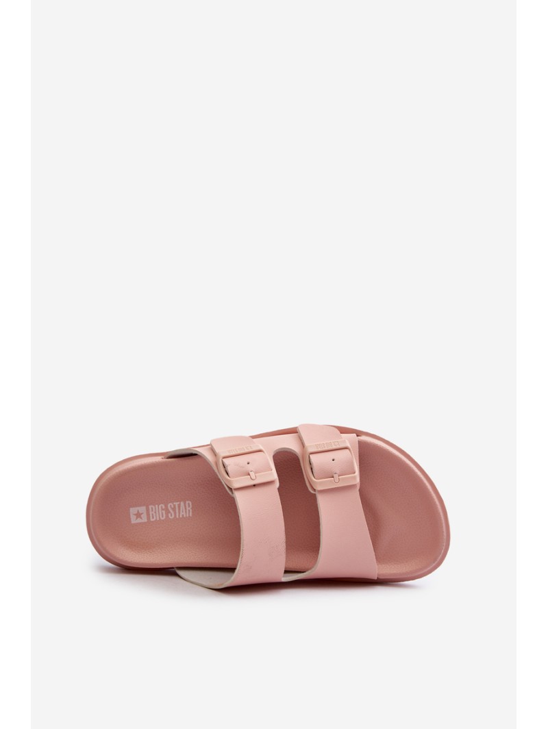 Lightweight Women's Foam Flip Flops with Buckles Big Star NN274A753 Pink