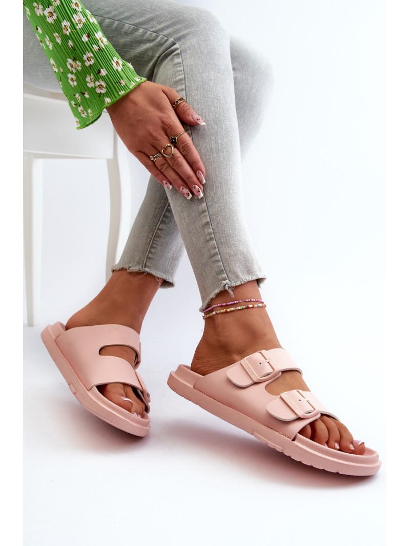 Lightweight Women's Foam Flip Flops with Buckles Big Star NN274A753 Pink