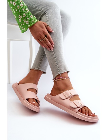 Lightweight Women's Foam Flip Flops with Buckles Big Star NN274A753 Pink