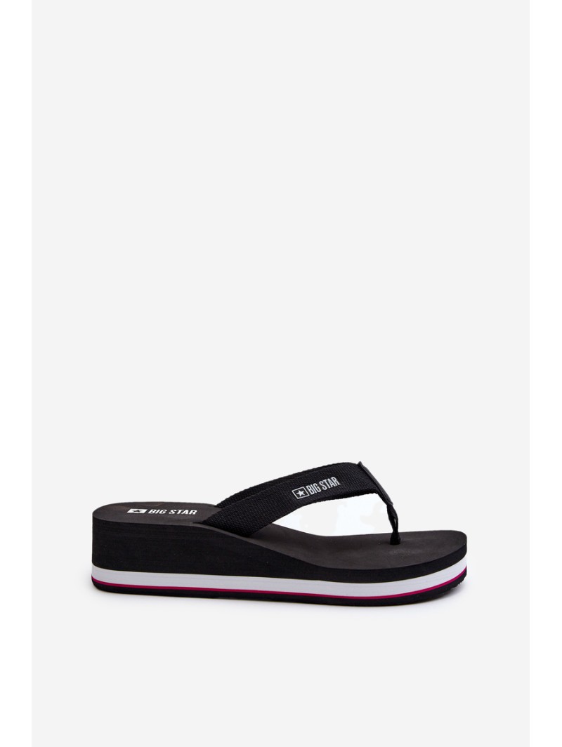 Women's flip-flops on the wedge Big Star JJ274A333 White