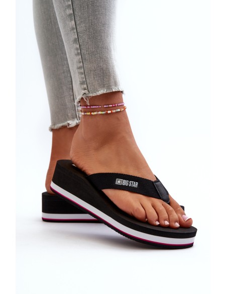 Women's flip-flops on the wedge Big Star JJ274A333 White