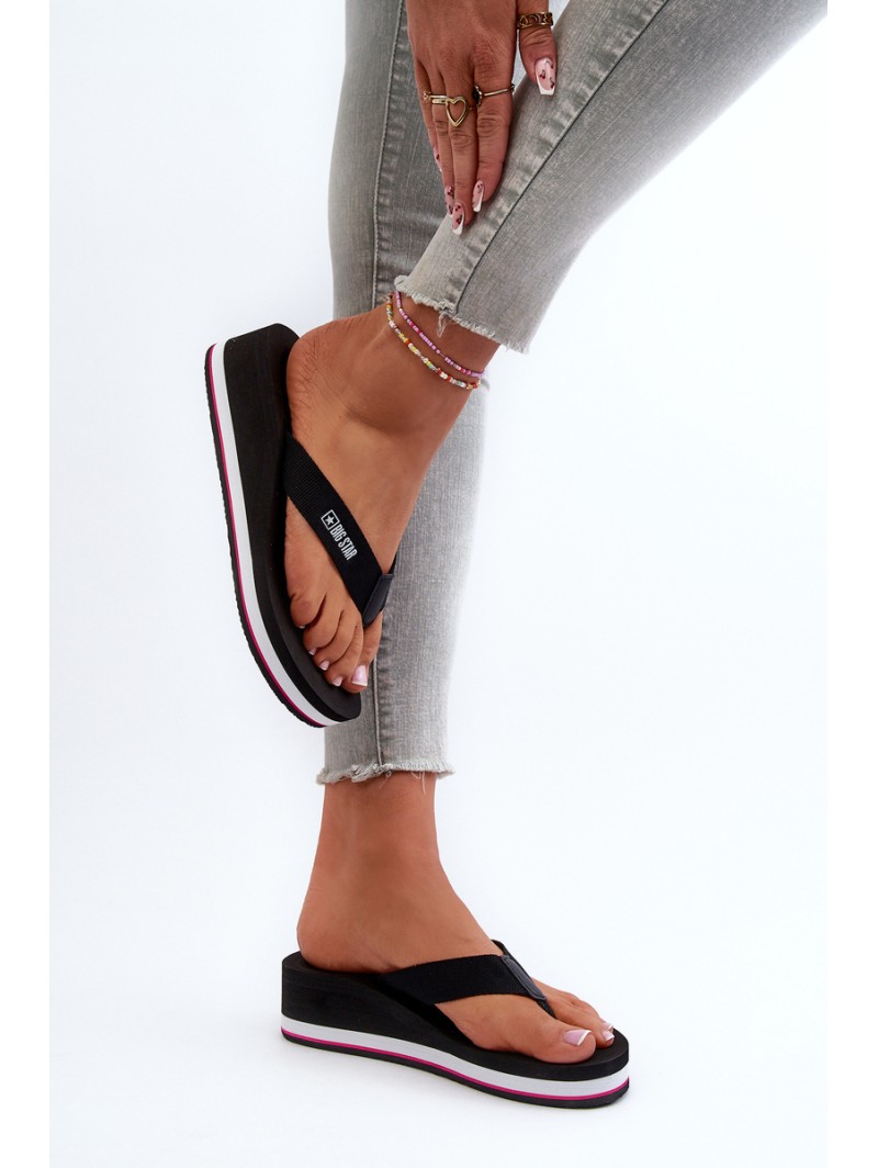 Women's flip-flops on the wedge Big Star JJ274A333 White