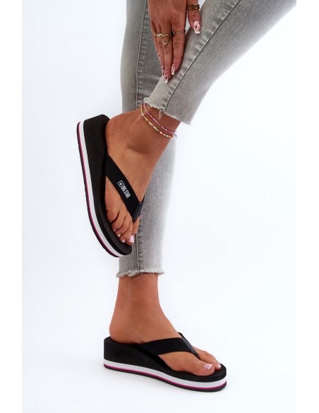 Women's flip-flops on the wedge Big Star JJ274A333 White