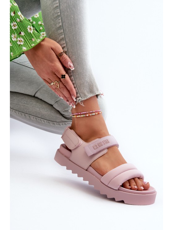 Women's Platform Sandals Big Star NN274753 Pink 2