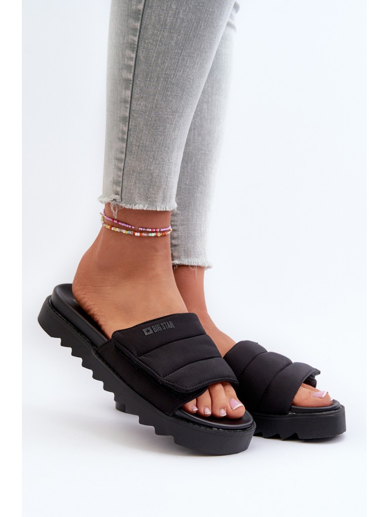 Women's Platform Slides Big Star NN274772 Black