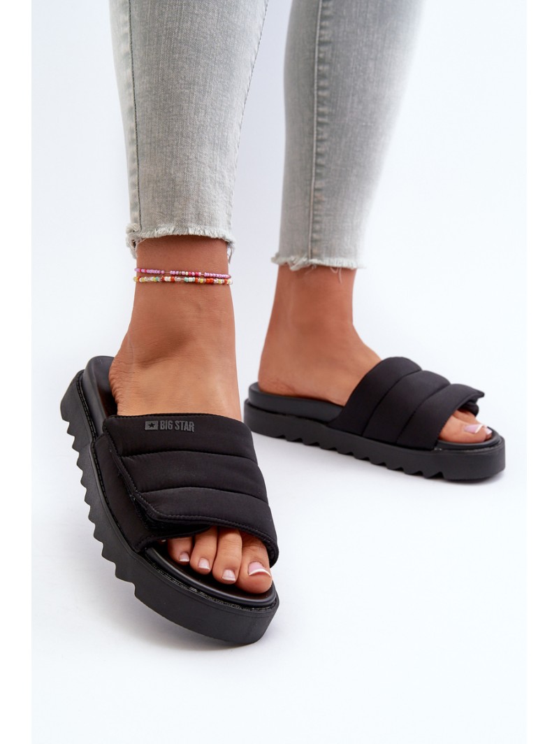 Women's Platform Slides Big Star NN274772 Black