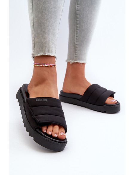 Women's Platform Slides Big Star NN274772 Black