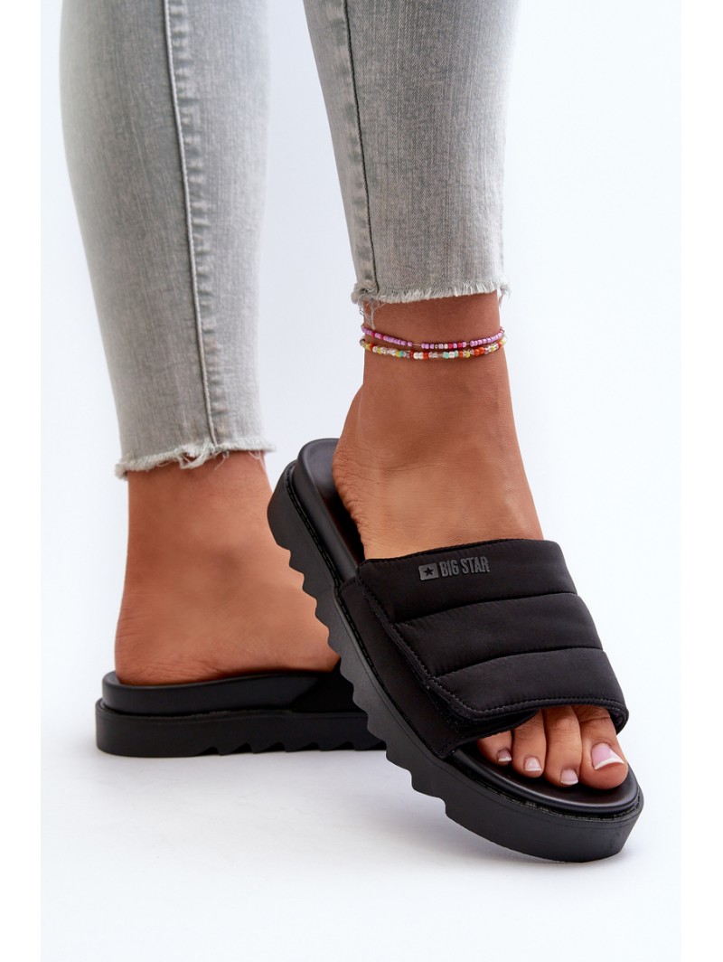 Women's Platform Slides Big Star NN274772 Black