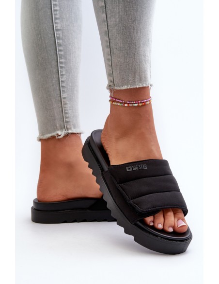 Women's Platform Slides Big Star NN274772 Black