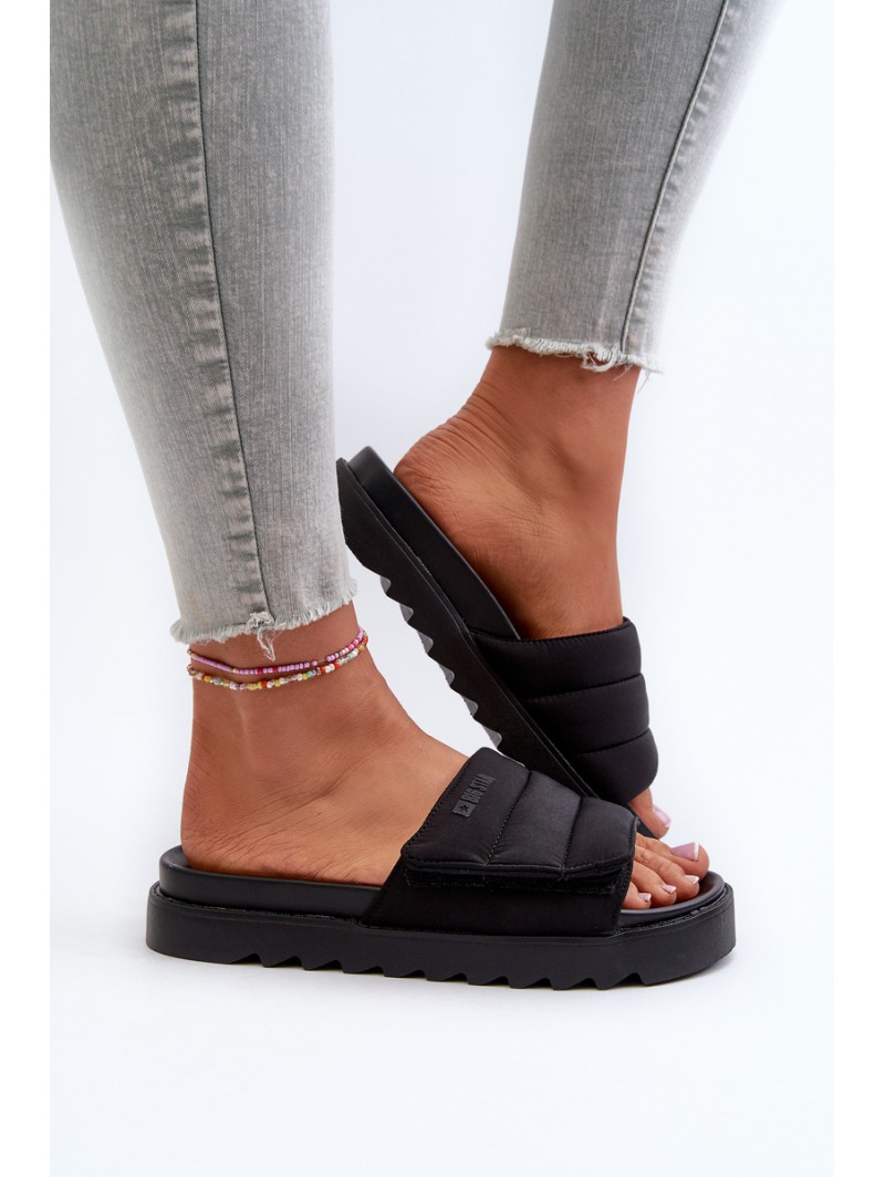 Women's Platform Slides Big Star NN274772 Black