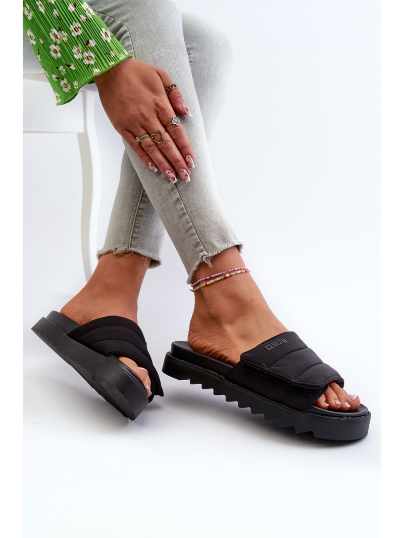 Women's Platform Slides Big Star NN274772 Black