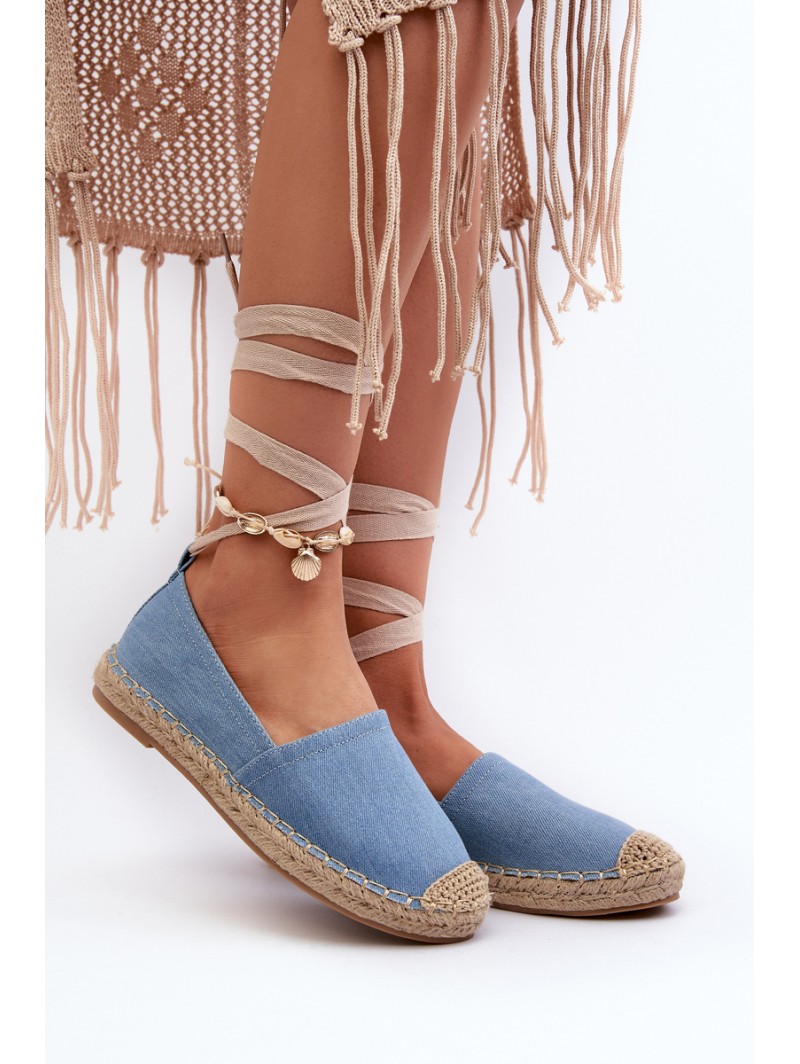 Tied Eco Leather Espadrilles in Gold Ismanne