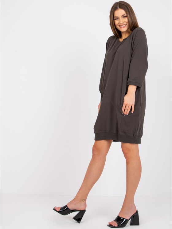 Sukienka-RV-SK-6839.95-ciemny khaki 2