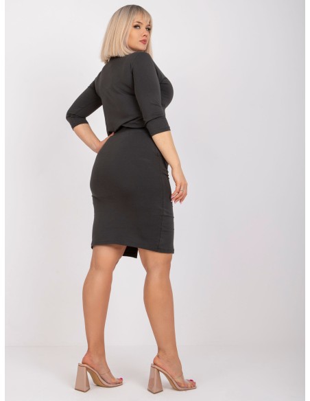 Sukienka-RV-SK-7825.41-ciemny khaki
