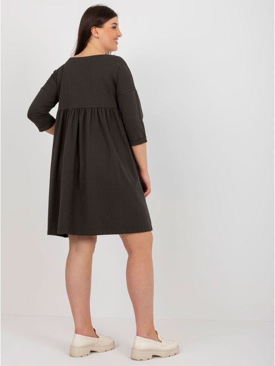 Sukienka-RV-SK-8529.37P-ciemny khaki 2