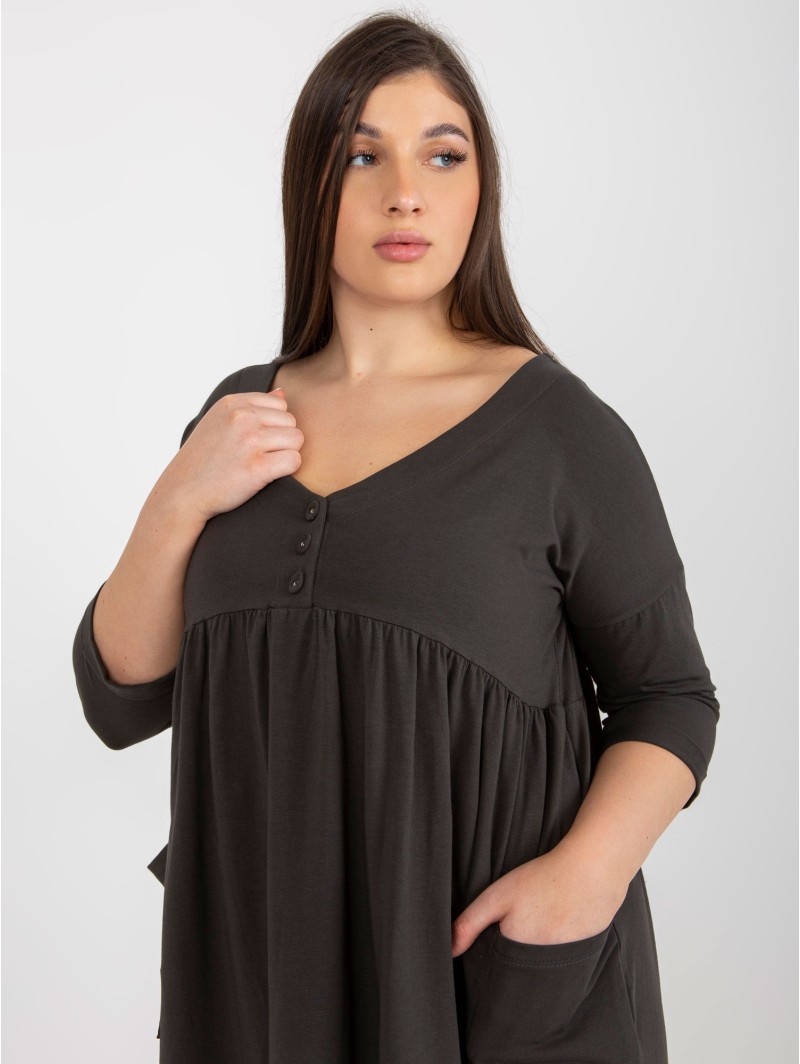 Sukienka-RV-SK-8529.37P-ciemny khaki