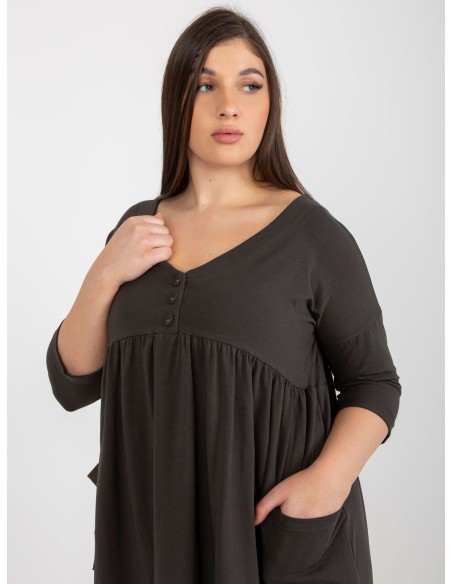 Sukienka-RV-SK-8529.37P-ciemny khaki