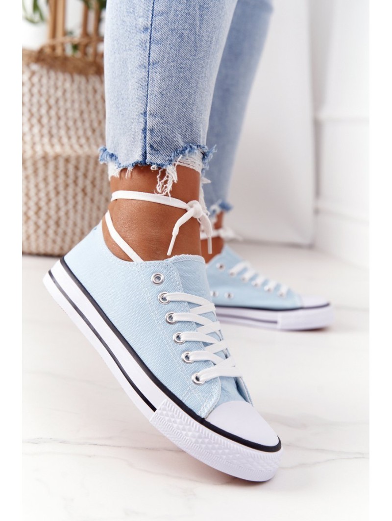 Women's Classic Sneakers Light Blue Omerta