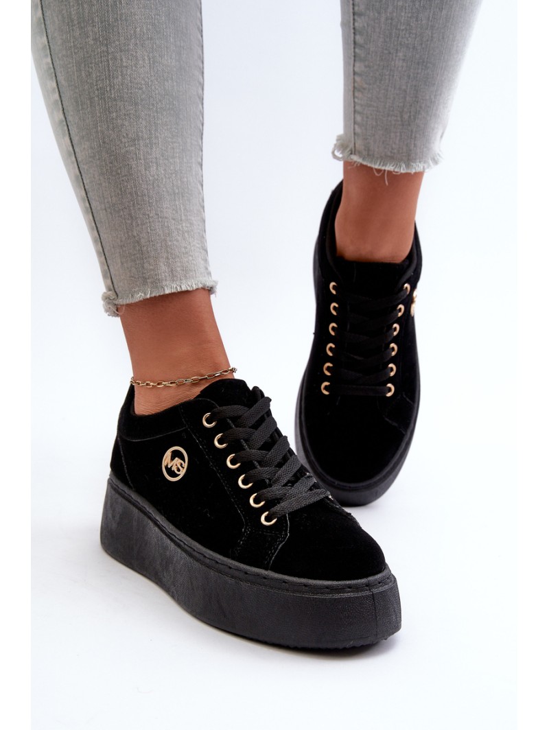 Low Women's Platform Sneakers Black Telirra