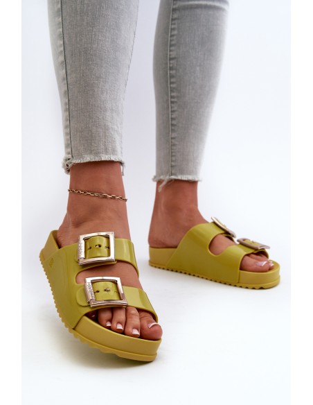 Women's Smooth Slides ZAXY LL285077 Lime
