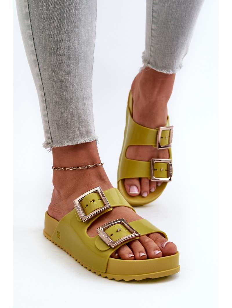 Women's Smooth Slides ZAXY LL285077 Lime