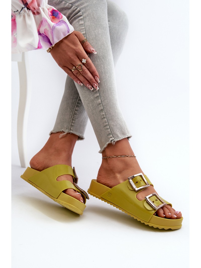 Women's Smooth Slides ZAXY LL285077 Lime