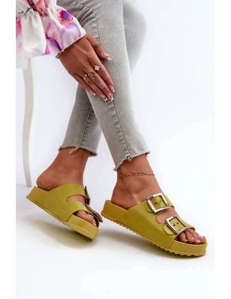 Women's Smooth Slides ZAXY LL285077 Lime