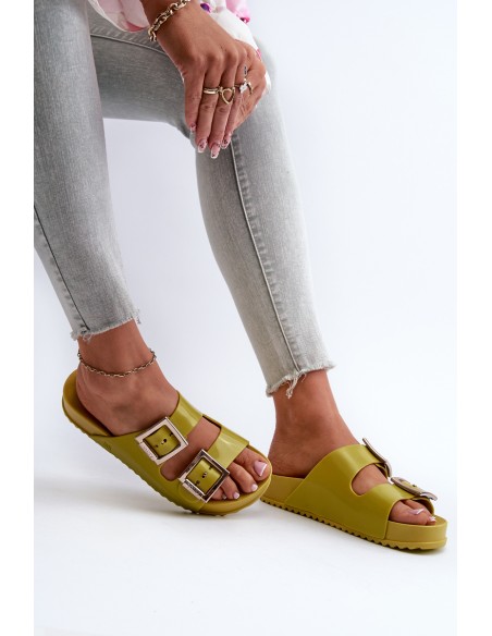 Women's Smooth Slides ZAXY LL285077 Lime