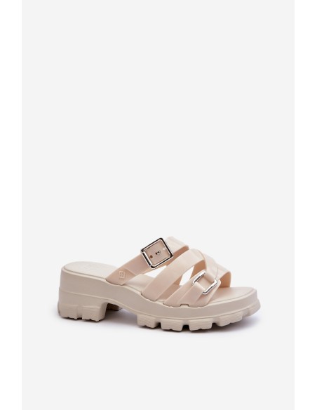 Fragrant Women's Mules With Low Heel ZAXY NN285042 Beige