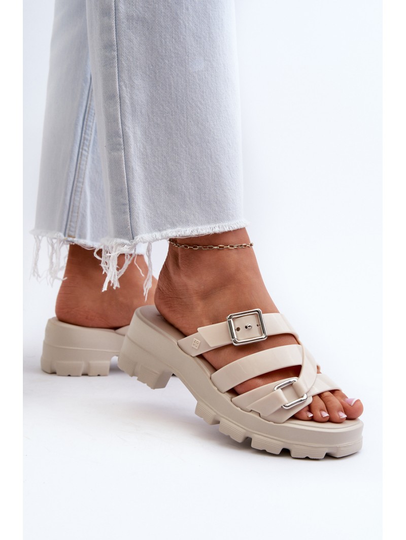 Fragrant Women's Mules With Low Heel ZAXY NN285042 Beige