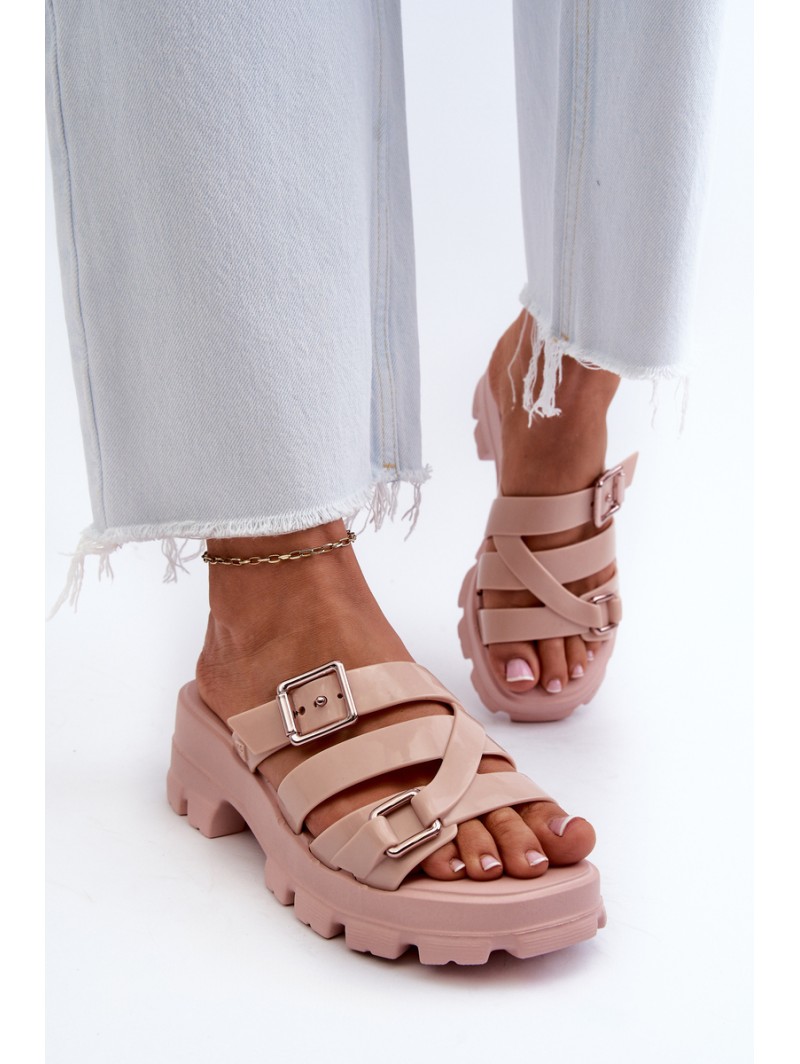 Scented Women's Slides with Low Heel ZAXY NN285044 Pink