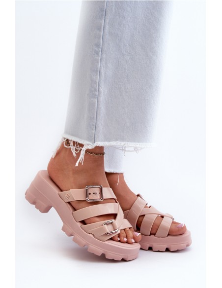 Scented Women's Slides with Low Heel ZAXY NN285044 Pink