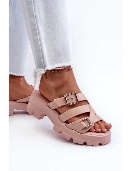 Scented Women's Slides with Low Heel ZAXY NN285044 Pink