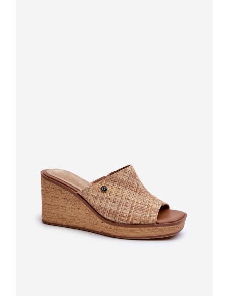 Women's Wedge Sandals Sergio Leone KL213 Beige
