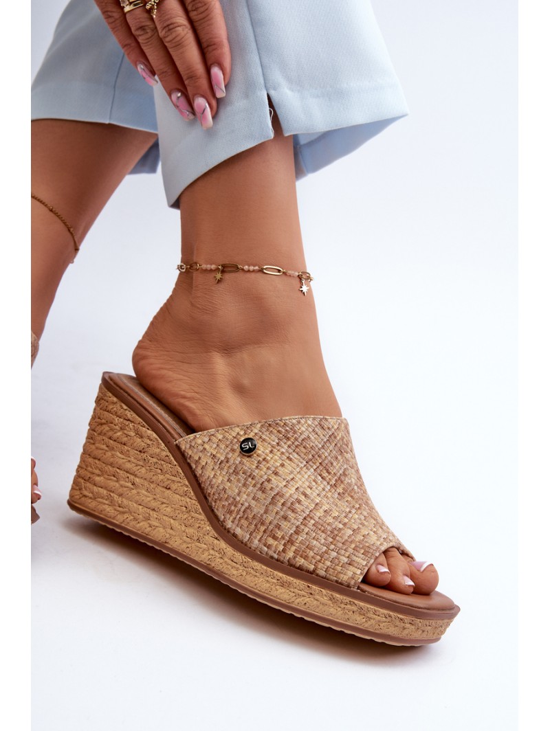 Women's Wedge Sandals Sergio Leone KL213 Beige