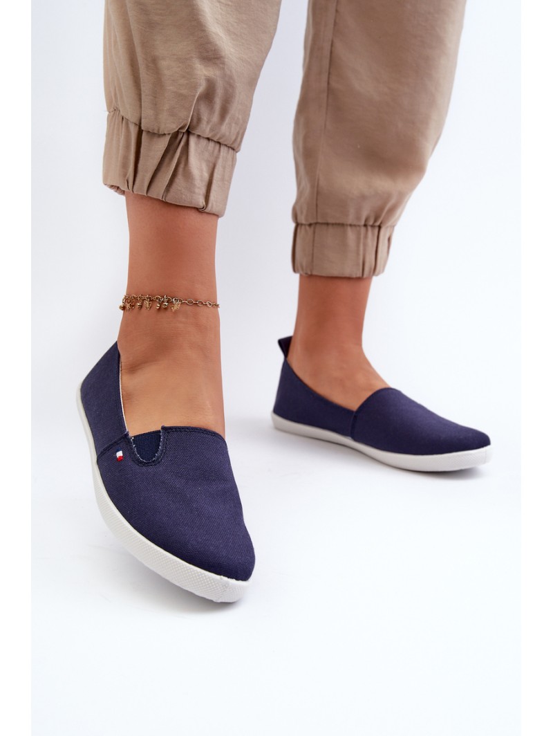 Women's Navy Slip-On Canvas Sneakers Adrancia