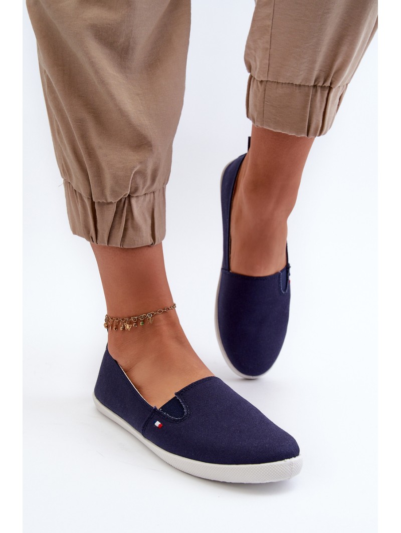 Women's Navy Slip-On Canvas Sneakers Adrancia