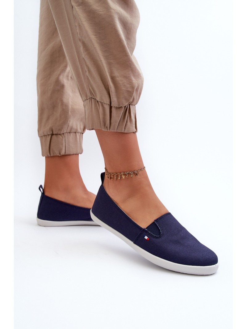 Women's Navy Slip-On Canvas Sneakers Adrancia